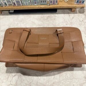 Lia Numa Tan Genuine Leather Purse  New With Original Paper